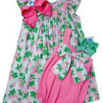 Strawberry Picking Smocked Bishop Girls Occasion Dresses Banana Split