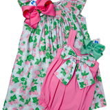Strawberry Picking Smocked Bishop Girls Occasion Dresses Banana Split