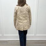 Stretch Denim Boyfriend Jacket - Oatmeal Outerwear Habitat