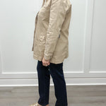 Stretch Denim Boyfriend Jacket - Oatmeal Outerwear Habitat
