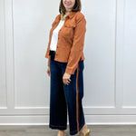 Peplum Hem Trucker Jacket - Ginger Spice Outerwear Liverpool