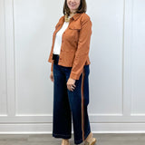 Peplum Hem Trucker Jacket - Ginger Spice Outerwear Liverpool
