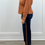 Peplum Hem Trucker Jacket - Ginger Spice Outerwear Liverpool