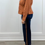 Peplum Hem Trucker Jacket - Ginger Spice Outerwear Liverpool