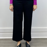 Stripe Crop Wide - Black Rinse Jeans Liverpool