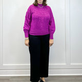 Stripe Crop Wide - Black Rinse Jeans Liverpool