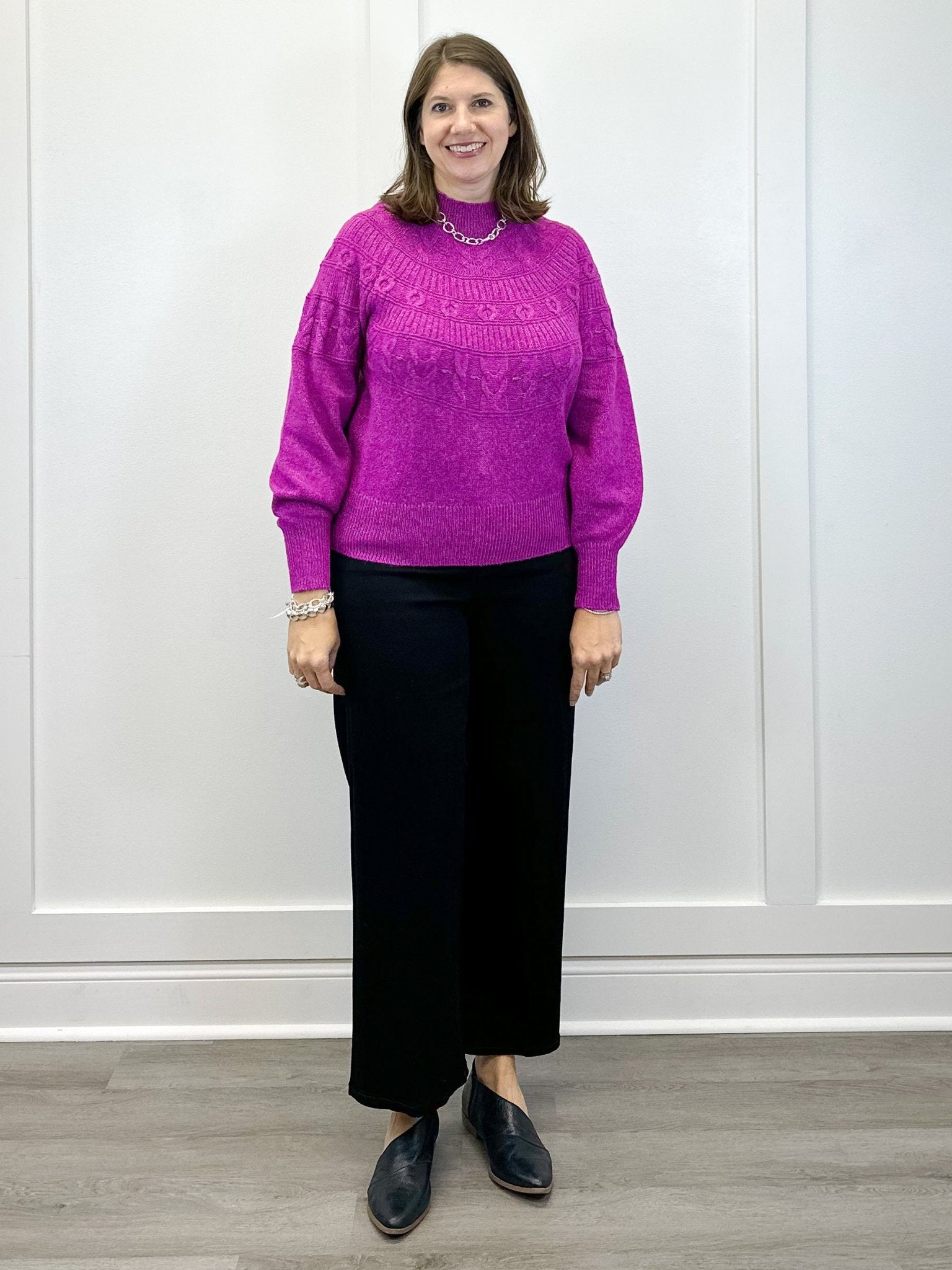 Stripe Crop Wide - Black Rinse Jeans Liverpool