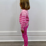 Striped Sweater - Pink Girls Sweaters + Sweatshirts Bisby