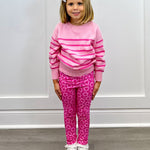 Striped Sweater - Pink Girls Sweaters + Sweatshirts Bisby