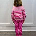 Striped Sweater - Pink Girls Sweaters + Sweatshirts Bisby