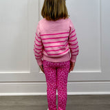 Striped Sweater - Pink Girls Sweaters + Sweatshirts Bisby
