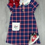 Studious Dress - Windowpane Plaid Girls Play Dresses Finding Foxtale