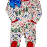Sugar Plum Dreams Modal Footie Baby Sleepwear Magnetic Me