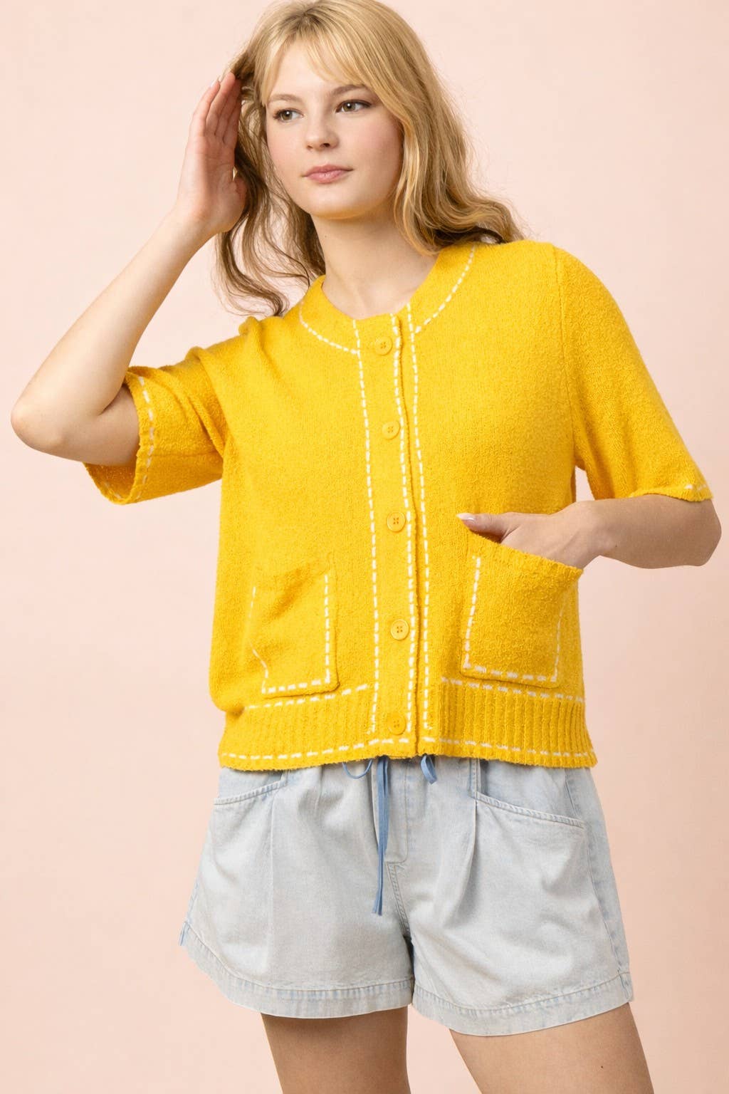 Sunny Day Stitch Cardigan Sweaters VERY J