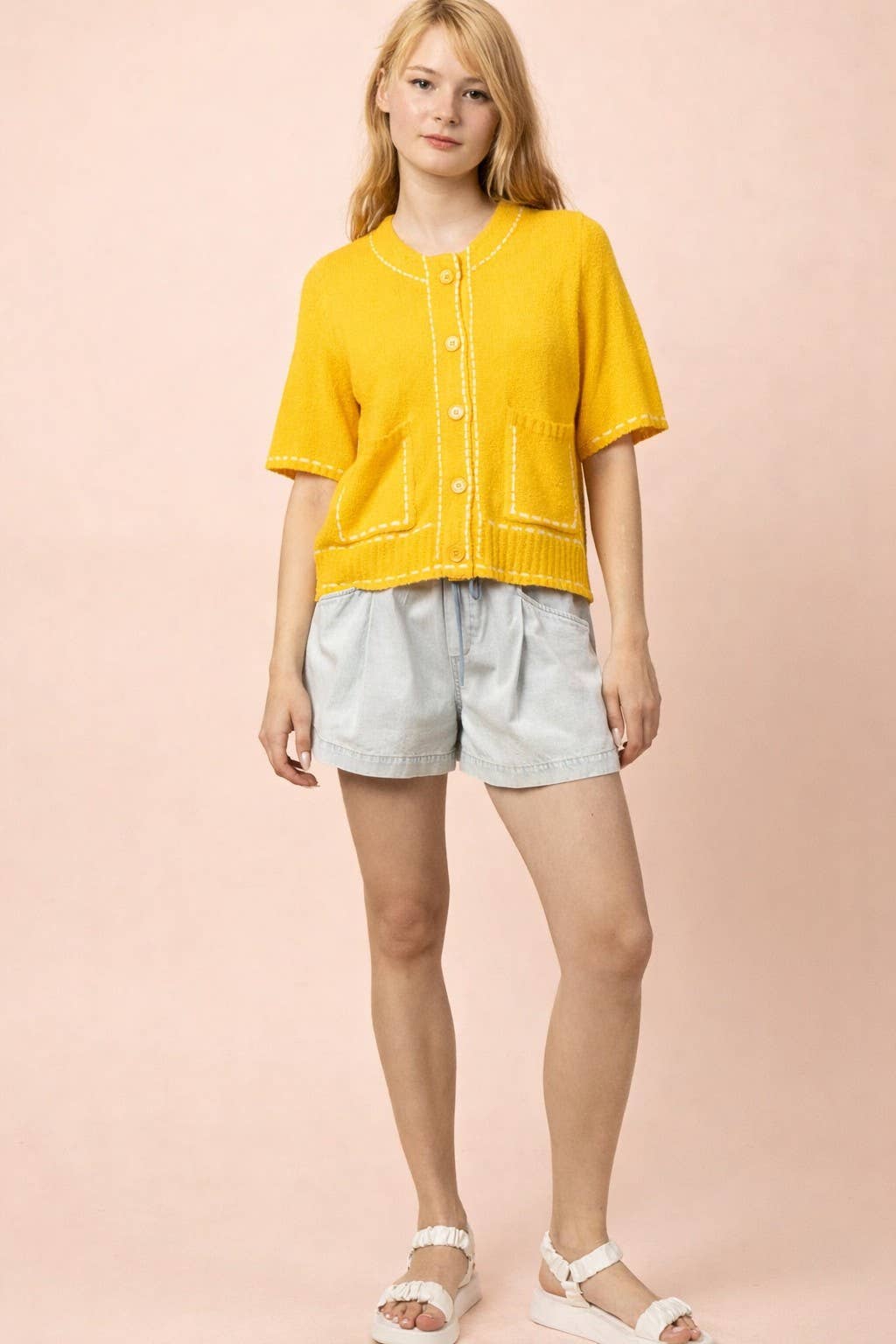 Sunny Day Stitch Cardigan Sweaters VERY J