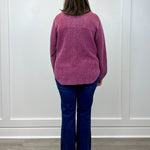 Sweater Shacket w/ Special Wash Effect - Plum Wine Sweaters Tribal