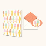 Sweet Birthday Cones Deluxe Greeting Card Paper Goods Studio Oh!