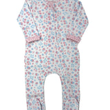 Sweet Strawberries Ruffle Zipper Footie Baby Sleepwear Magnolia Baby