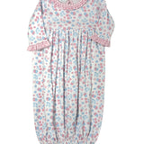 Sweet Strawberries Ruffled Gathered Gown Baby Sleepwear Magnolia Baby