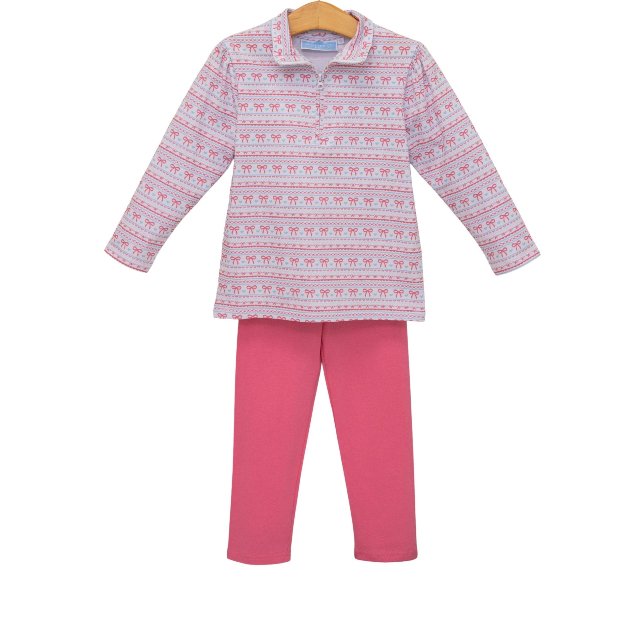 Sweetheart 1/4 Zip Pullover Set Girls Sets Trotter Street Kids