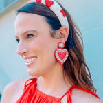 Sweetheart Embellished Earring Red Hair Accessories Caroline Hill