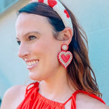 Sweetheart Embellished Earring Red Hair Accessories Caroline Hill