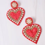 Sweetheart Embellished Earring Red Hair Accessories Caroline Hill