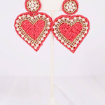 Sweetheart Embellished Earring Red Hair Accessories Caroline Hill