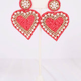 Sweetheart Embellished Earring Red Hair Accessories Caroline Hill