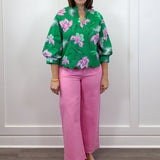 Sweetheart Scallop Pants - Pink Pants Entro