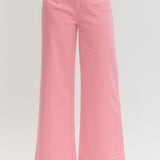 Sweetheart Scallop Pants - Pink Pants Entro