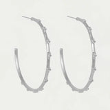 Sylvie Hoop Earrings - Silver/White Topaz Earrings Dean Davidson