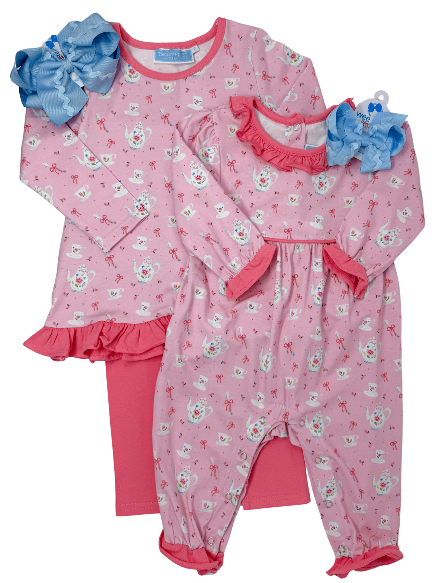 Tea For Two Romper Girls Bubbles + Rompers Trotter Street Kids