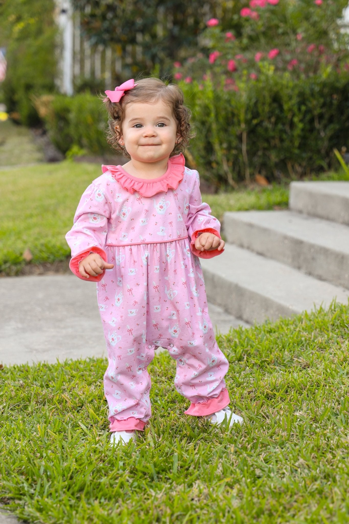 Tea For Two Romper Girls Bubbles + Rompers Trotter Street Kids