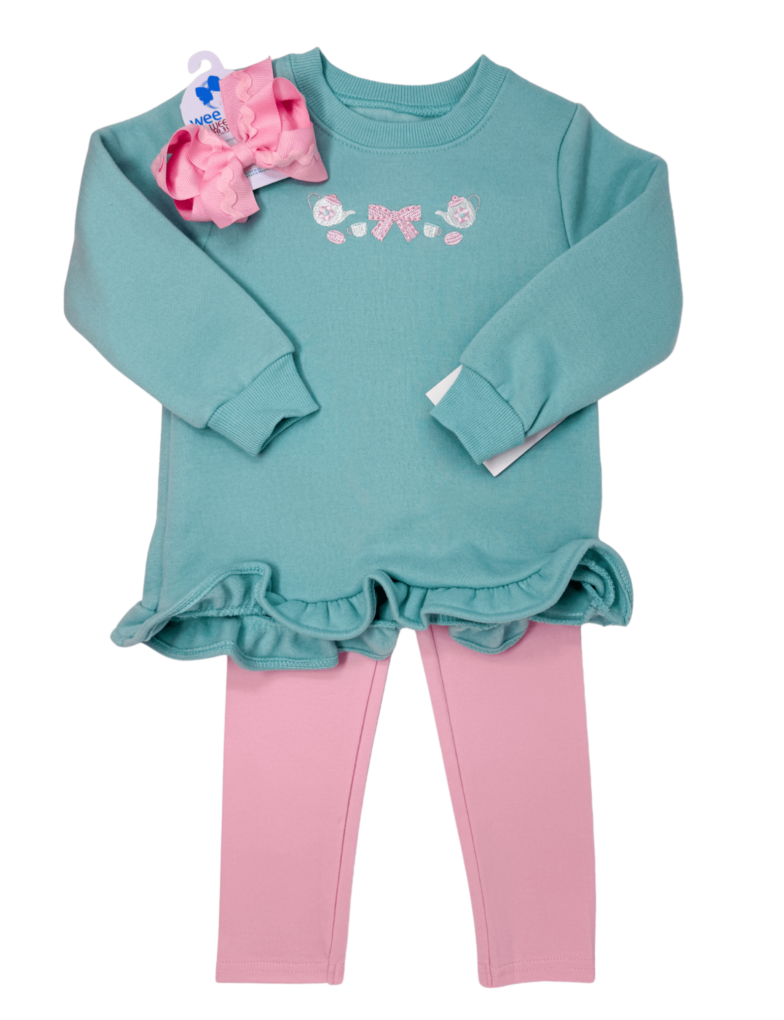 Teacups Ruffle Pullover Girls Sweaters + Sweatshirts Itsy Bitsy