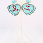 Tell Me About It Heart Earring Blue Earrings Caroline Hill