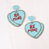 Tell Me About It Heart Earring Blue Earrings Caroline Hill