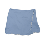 Tessa Scalloped Skort - Blue Girls Skirts + Bloomers Emma Jean