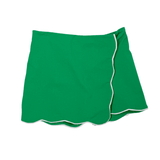 Tessa Scalloped Skort - Green Girls Skirts + Bloomers Emma Jean