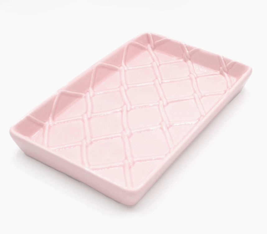 Textured Guest Towel Tray - Pink Home Decor 8 Oak Lane