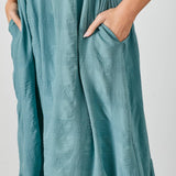 Garden Club Maxi Dress - Dusty Teal Long Dresses Polagram by Wellmade USA