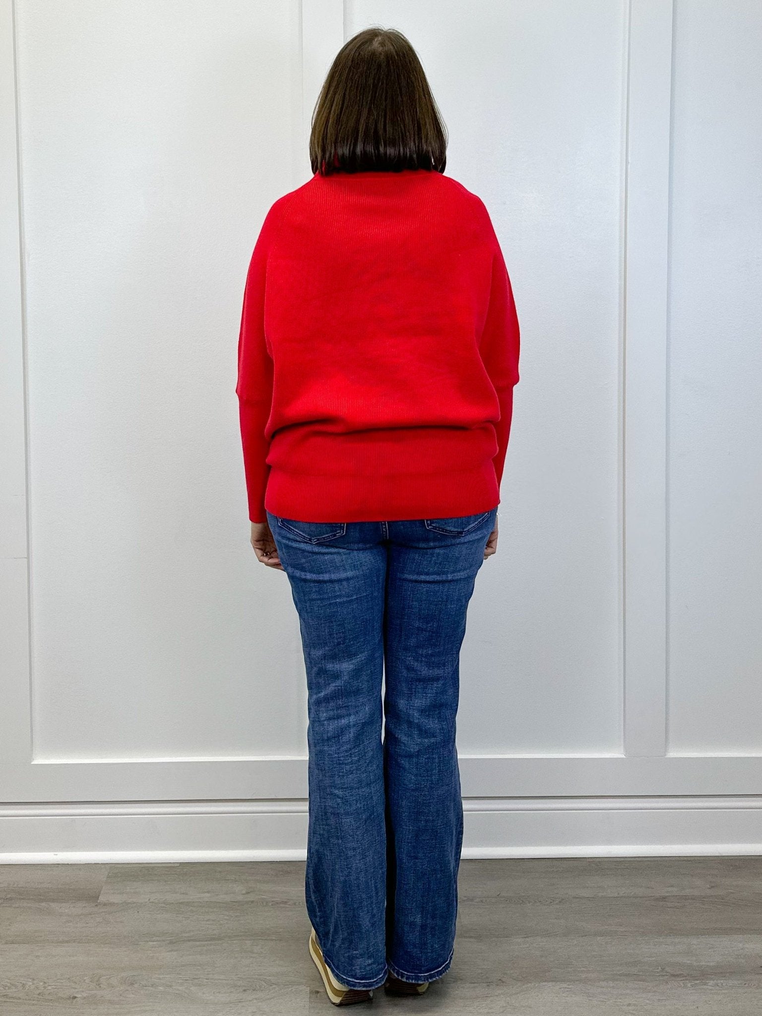 The Cozy Cranberry Mock Neck Sweater - Ruby Sweaters Zenana