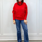 The Cozy Cranberry Mock Neck Sweater - Ruby Sweaters Zenana
