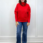 The Cozy Cranberry Mock Neck Sweater - Ruby Sweaters Zenana