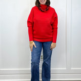 The Cozy Cranberry Mock Neck Sweater - Ruby Sweaters Zenana