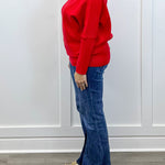 The Cozy Cranberry Mock Neck Sweater - Ruby Sweaters Zenana