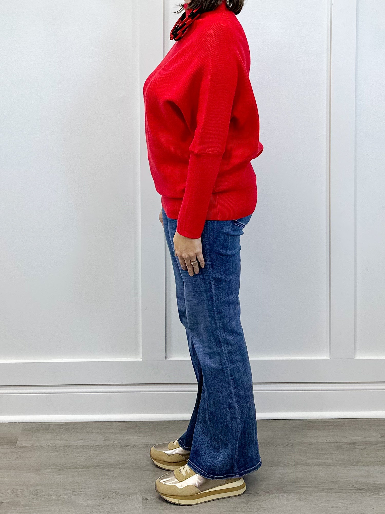 The Cozy Cranberry Mock Neck Sweater - Ruby Sweaters Zenana