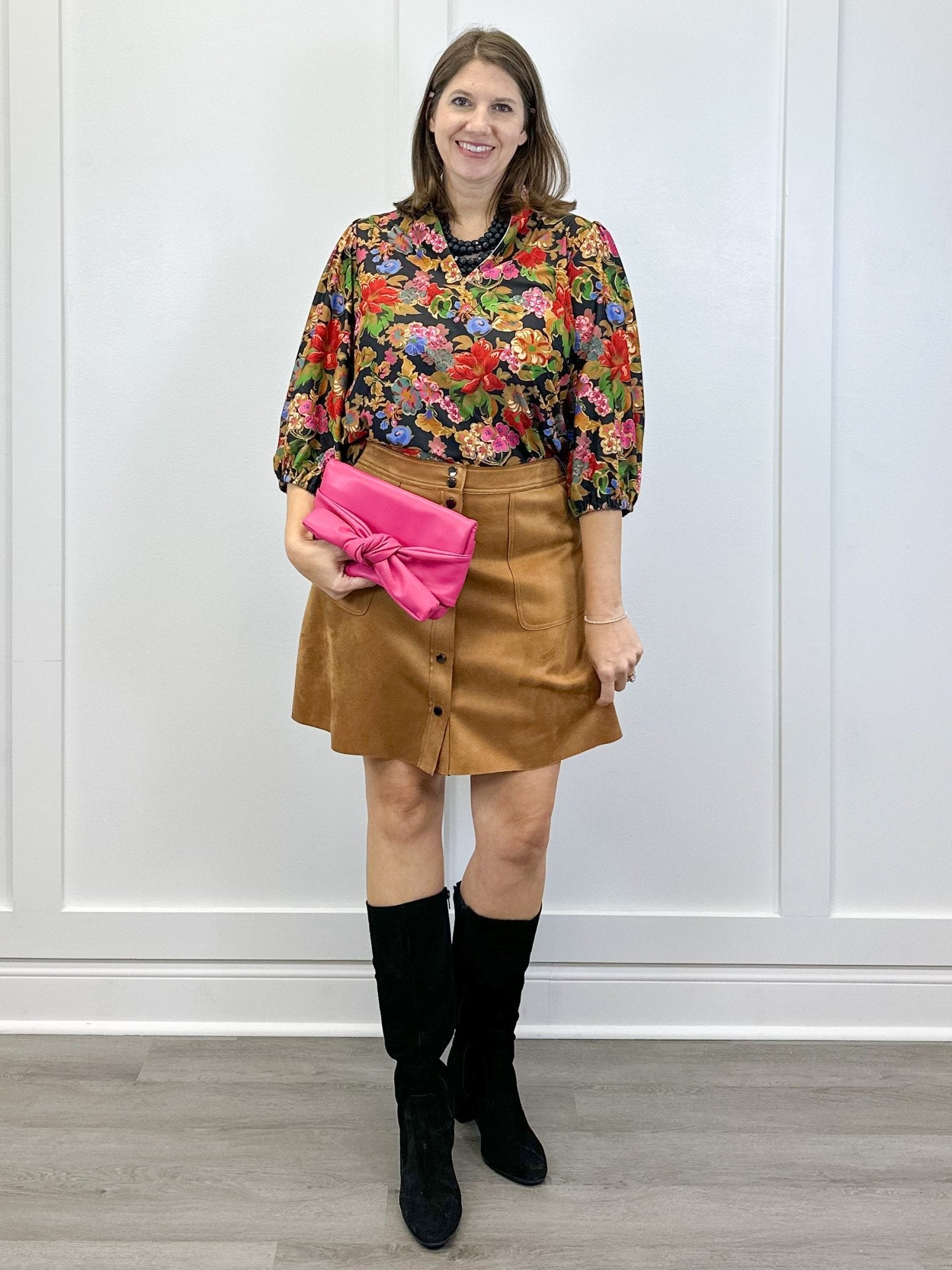 The Eliza Top - Midnight Petals - Sugar Babies Children's Boutique/Meg's Shoppe