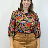 The Eliza Top - Midnight Petals - Sugar Babies Children's Boutique/Meg's Shoppe