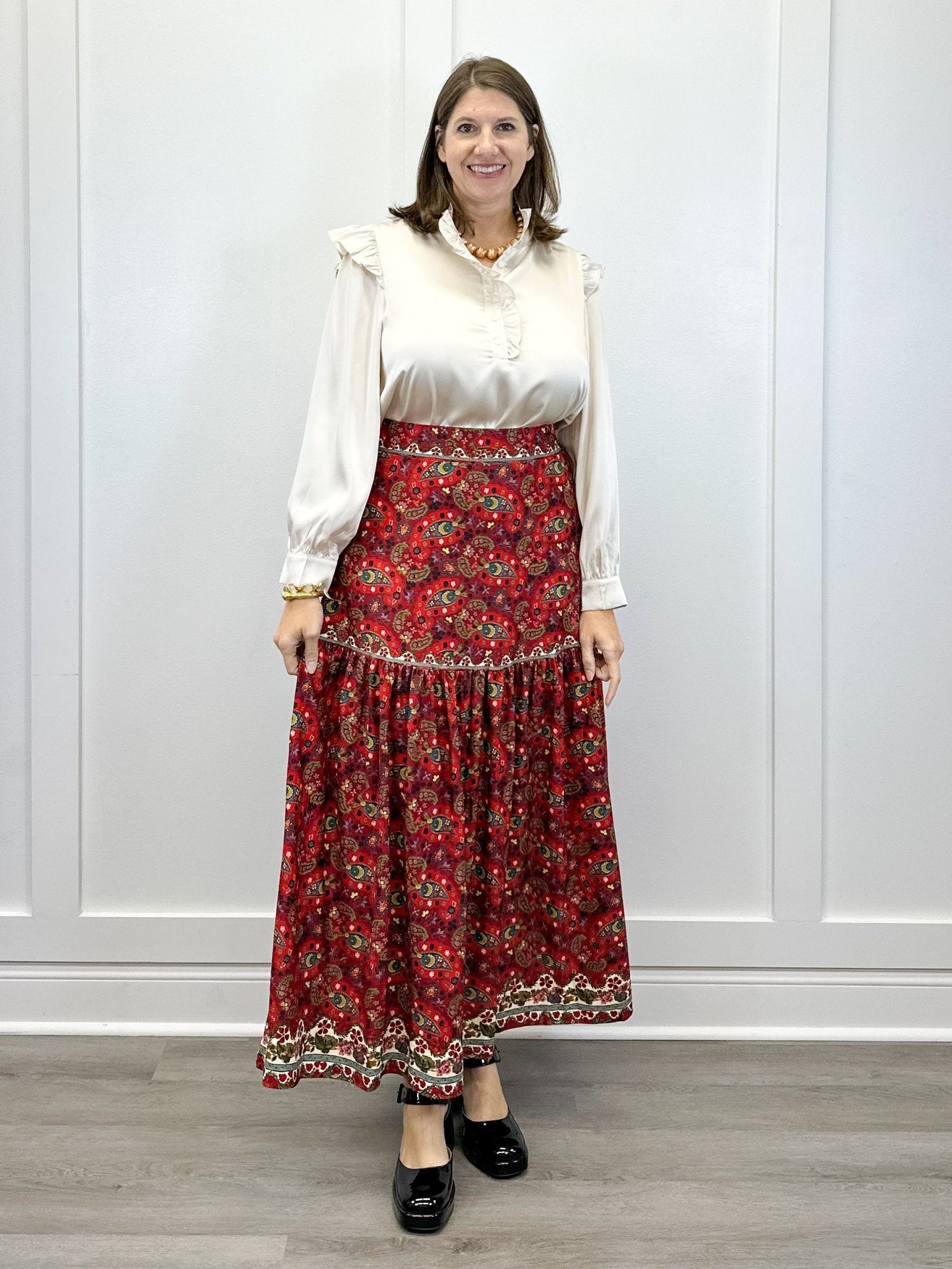 The Faye Skirt - Nordic Paisley Multi Skirts Smith & Quinn